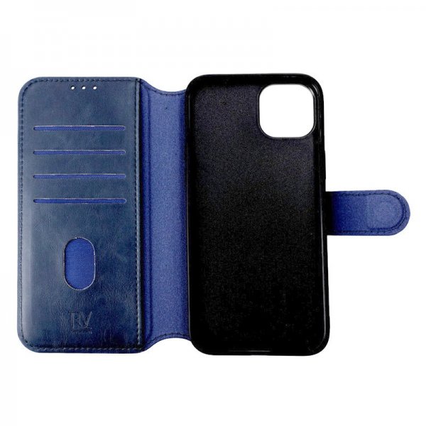 Rvelon iPhone 15 Plus Fodral 4 Kortfack MagSafe Blå