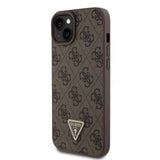 Guess iPhone 15 Plus Skal 4G Metal Triangle Strass Brun