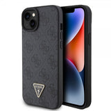 Guess iPhone 15 Plus Skal 4G Metal Triangle Strass Svart