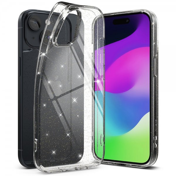 Ringke iPhone 15 Plus Skal Air Glitter Clear