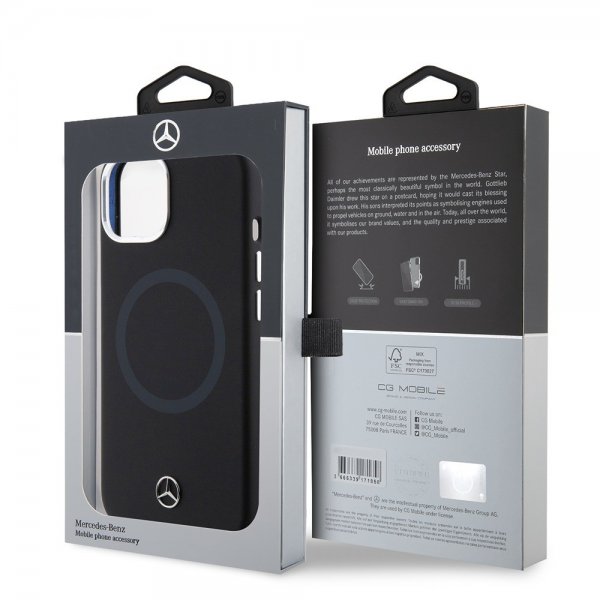 Mercedes Benz iPhone 15 Plus Skal Bicolor MagSafe Svart
