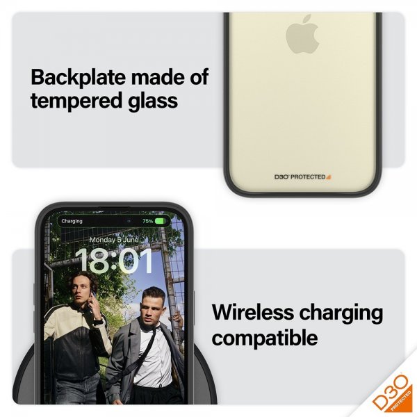 PanzerGlass iPhone 15 Plus Skal ClearCase D3O Svart