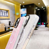 iPhone 15 Plus Skal Glitter MagSafe Vit