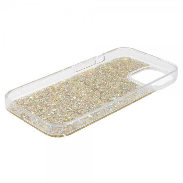 iPhone 15 Plus Skal Glitterpaljetter Guld