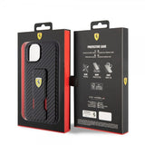 Ferrari iPhone 15 Plus Skal Grip Stand Function Svart