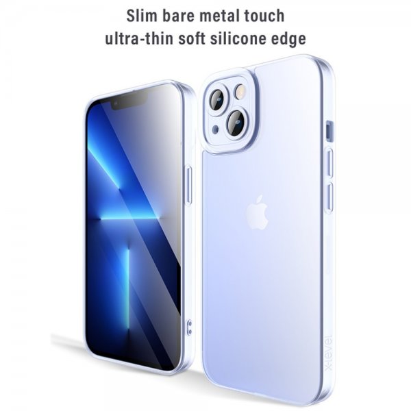 X-Level iPhone 15 Plus Skal Härdat Glas Blå
