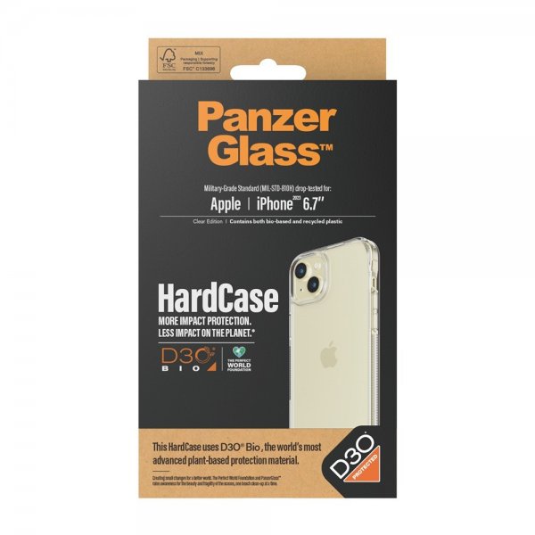 PanzerGlass iPhone 15 Plus Skal HardCase D3O Transparent