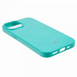 Mercury iPhone 15 Plus Skal Jelly Glitter Cyan