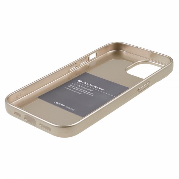 Mercury iPhone 15 Plus Skal Jelly Glitter Guld
