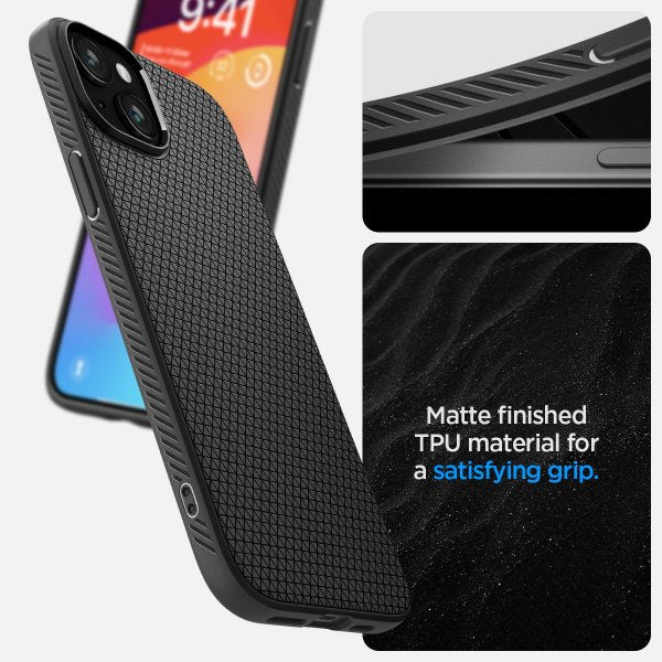 Spigen iPhone 15 Plus Skal Liquid Air Matte Black