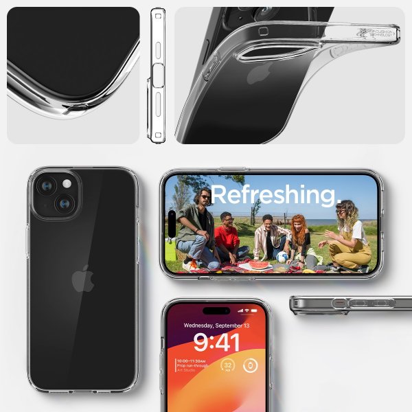 Spigen iPhone 15 Plus Skal Liquid Crystal Crystal Clear
