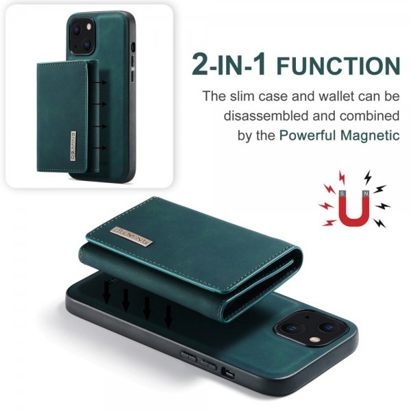 Dg.Ming iPhone 15 Plus Skal M1 Series Löstagbar Korthållare Grön