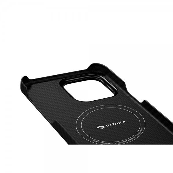Pitaka iPhone 15 Plus Skal MagEZ Case 4 Black/Grey Twill