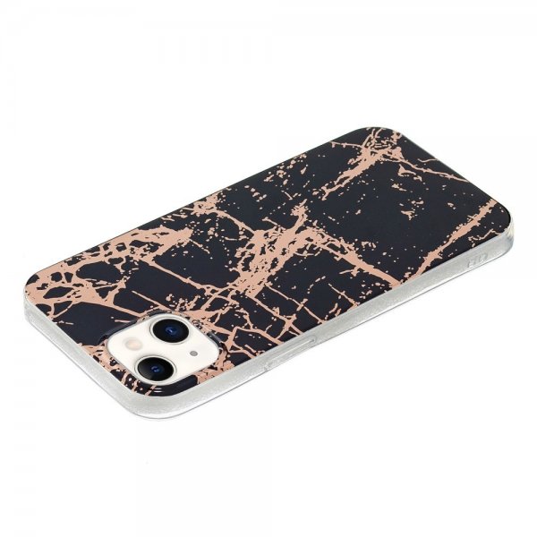 iPhone 15 Plus Skal Marmormönster Svart