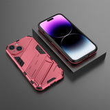 iPhone 15 Plus Skal med Stativ Magenta
