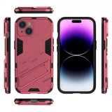 iPhone 15 Plus Skal med Stativ Magenta