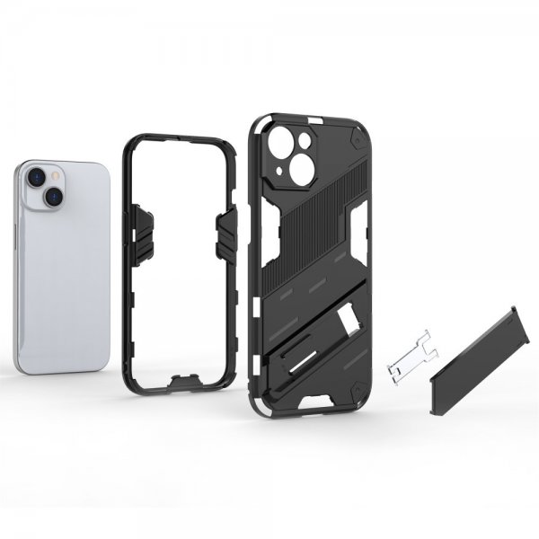 iPhone 15 Plus Skal med Stativ Mörkblå