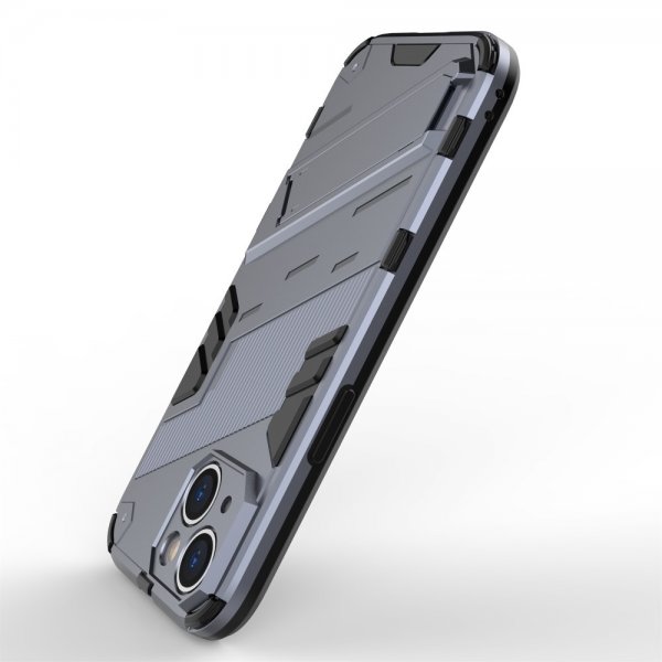 iPhone 15 Plus Skal med Stativ Mörkblå