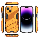 iPhone 15 Plus Skal med Stativ Orange