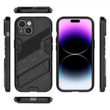 iPhone 15 Plus Skal med Stativ Svart