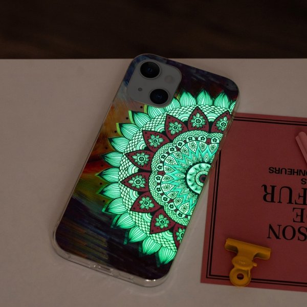 iPhone 15 Plus Skal Motiv Blå Mandala
