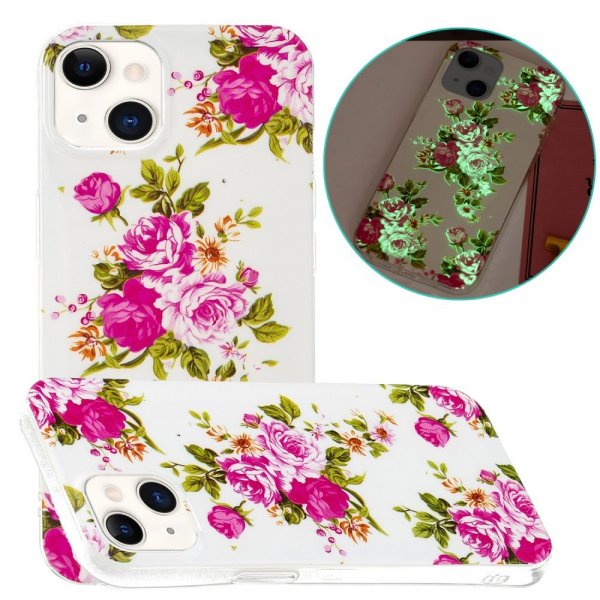 iPhone 15 Plus Skal Motiv Rosor Vit