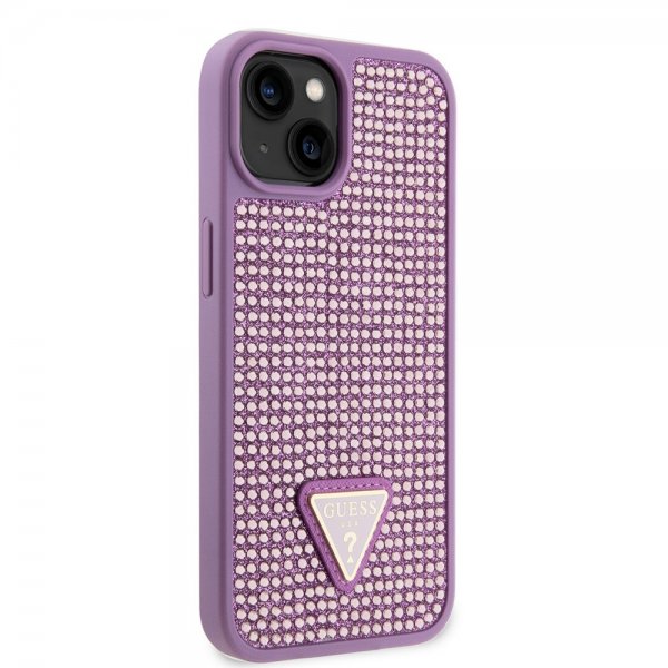 Guess iPhone 15 Plus Skal Rhinestone Lila