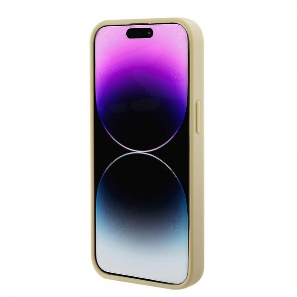 Guess iPhone 15 Plus Skal Saffiano MagSafe Beige