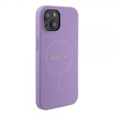 Guess iPhone 15 Plus Skal Saffiano MagSafe Lila