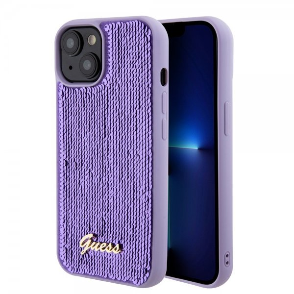Guess iPhone 15 Plus Skal Sequin Lila