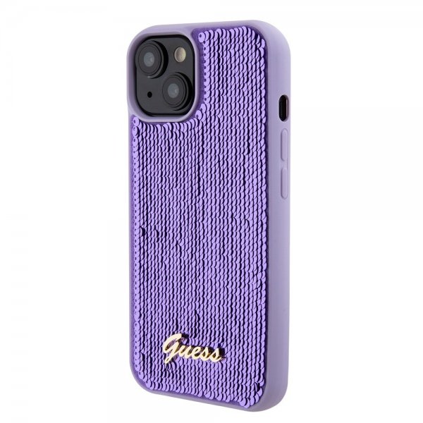 Guess iPhone 15 Plus Skal Sequin Lila