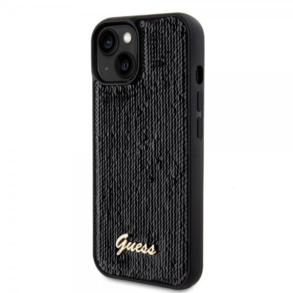 Guess iPhone 15 Plus Skal Sequin Svart