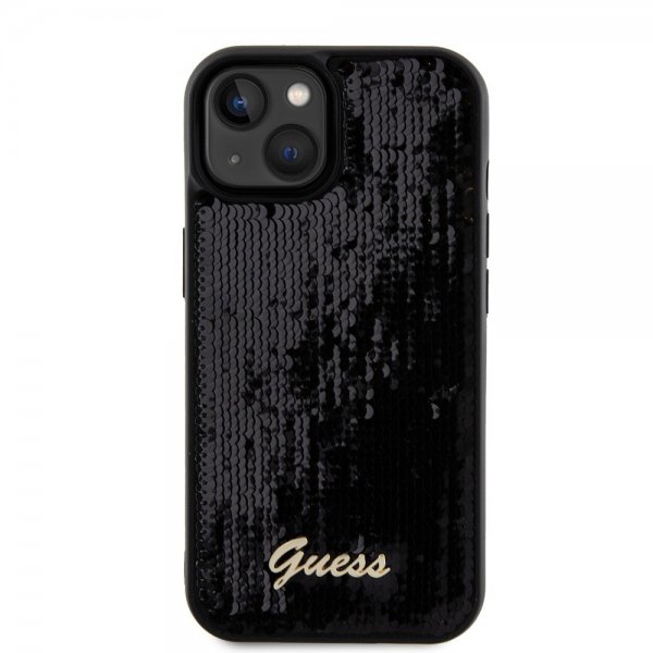 Guess iPhone 15 Plus Skal Sequin Svart