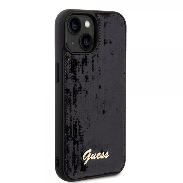 Guess iPhone 15 Plus Skal Sequin Svart
