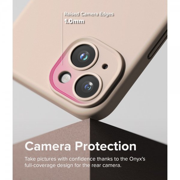 Ringke iPhone 15 Plus Skal Silicone Magnetic Pink Sand