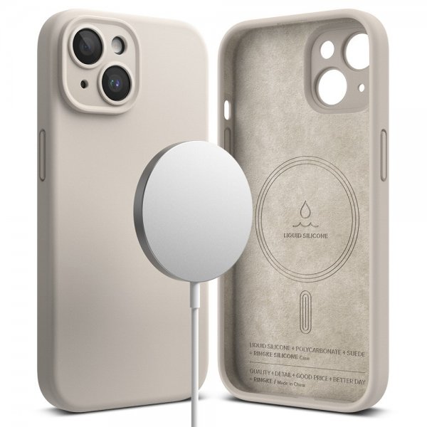 Ringke iPhone 15 Plus Skal Silicone Magnetic Stone