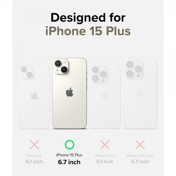Ringke iPhone 15 Plus Skal Silicone Magnetic Stone