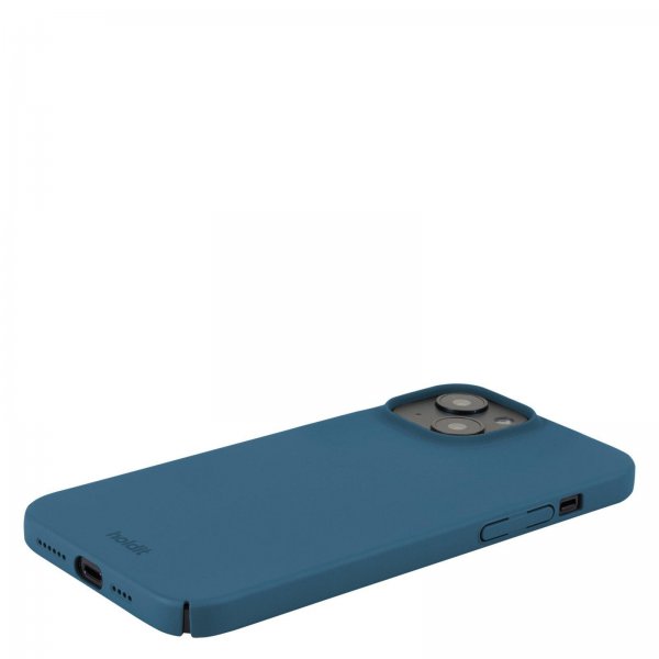 Holdit iPhone 15 Plus Skal Slim Case Denim Blue