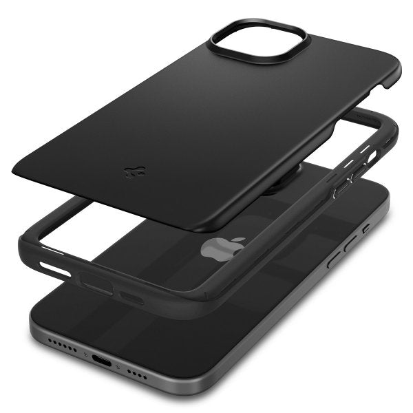 Spigen iPhone 15 Plus Skal Thin Fit Svart