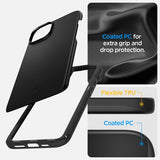Spigen iPhone 15 Plus Skal Thin Fit Svart