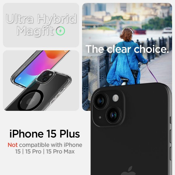 Spigen iPhone 15 Plus Skal Ultra Hybrid MagFit Svart
