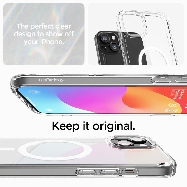 Spigen iPhone 15 Plus Skal Ultra Hybrid MagFit Vit