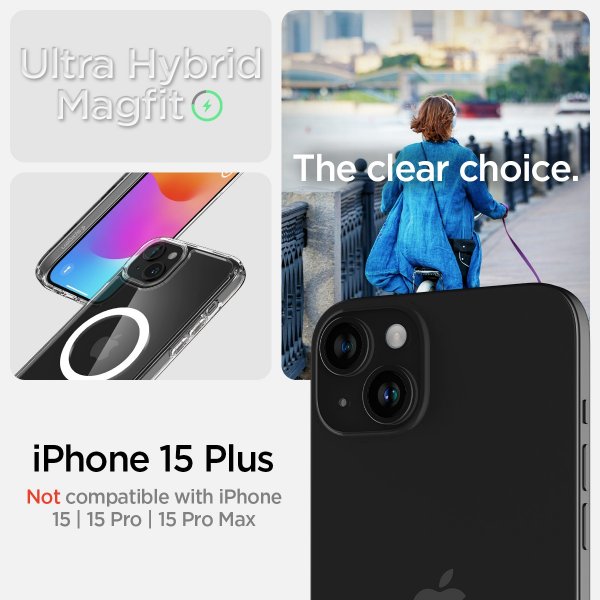Spigen iPhone 15 Plus Skal Ultra Hybrid MagFit Vit
