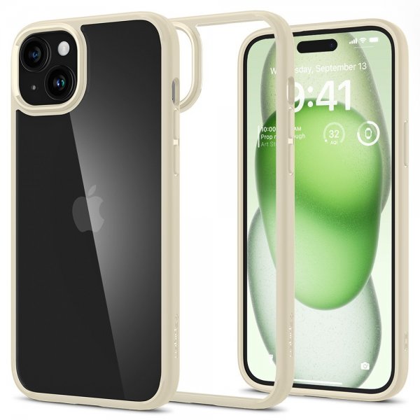 Spigen iPhone 15 Plus Skal Ultra Hybrid Mute Beige