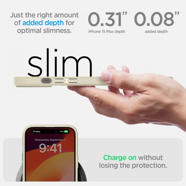 Spigen iPhone 15 Plus Skal Ultra Hybrid Mute Beige