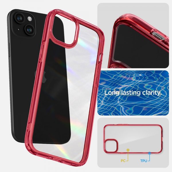 Spigen iPhone 15 Plus Skal Ultra Hybrid Red Crystal