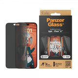 PanzerGlass iPhone 15 Plus Skärmskydd Ultra-Wide Fit Privacy EasyAligner