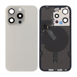 iPhone 15 Pro Baksida Glas Komplett Original Naturlig Titan