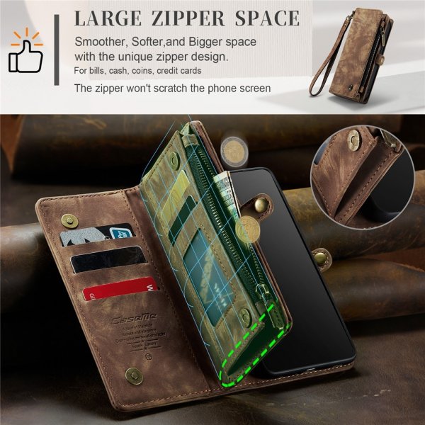 CaseMe iPhone 15 Pro Fodral 008 Series Löstagbart Skal Brun