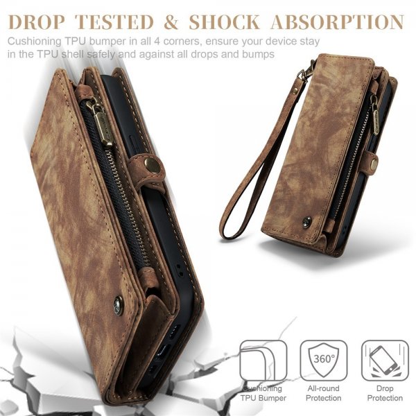 CaseMe iPhone 15 Pro Fodral 008 Series Löstagbart Skal Brun